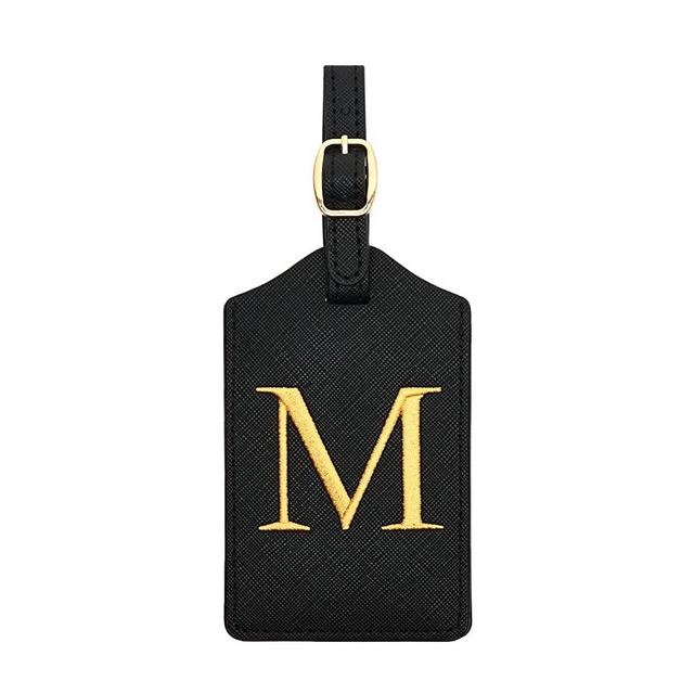 Luggage Tag PU Leather for Suitcase Baggage Handbag Travel Bag Label Suitcase Tag Suitcase Label Tag w. Name Card & Privacy Cover (M)