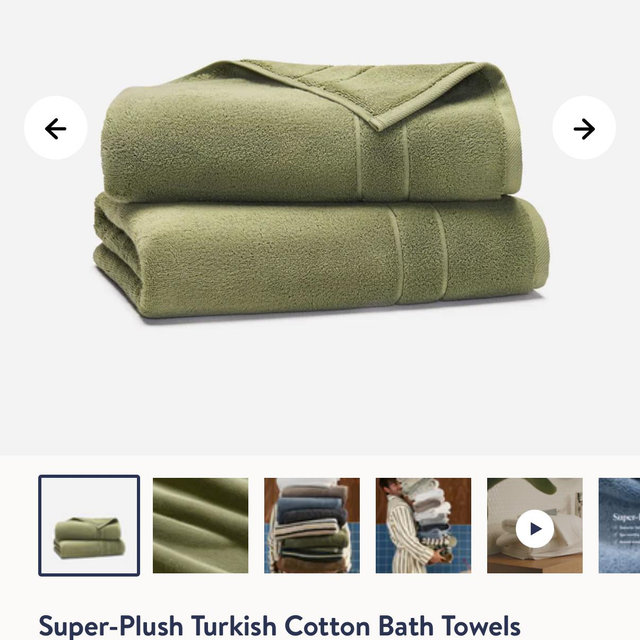 Super-Plush Turkish Cotton Bath Towels (MOSS GREEN)