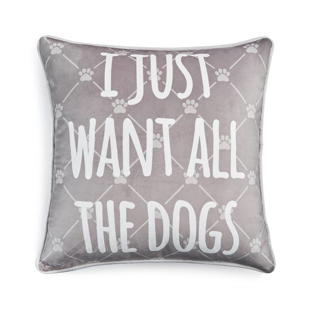 Lacourte I Just Want All the Dogs 18" x 18" Toss Decorative Pillow