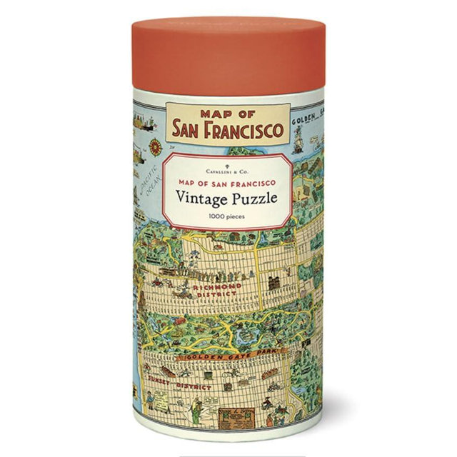 Cavallini 1000 Piece Puzzle, Map of San Francisco (PZL/SFMAP)