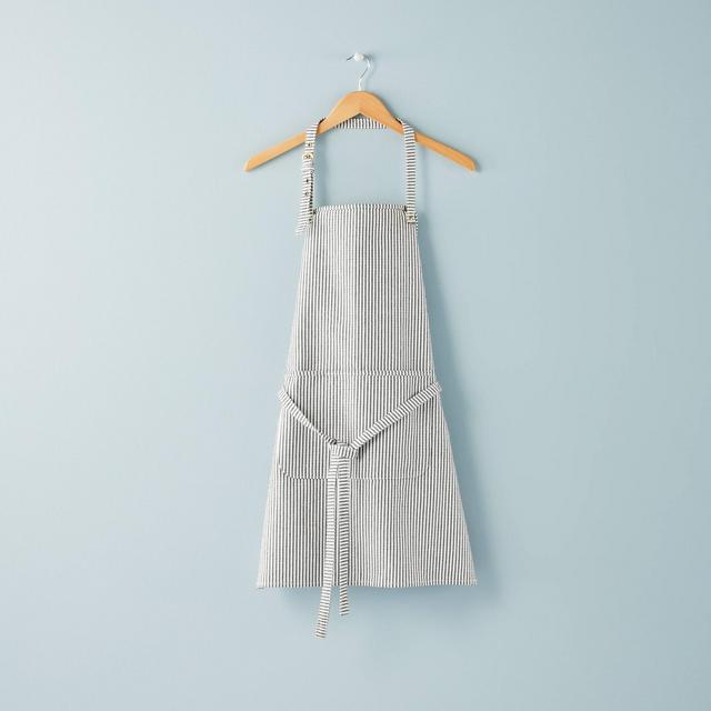 Ticking Stripe Canvas Grilling Apron Dark Gray/Cream - Hearth & Hand™ with Magnolia