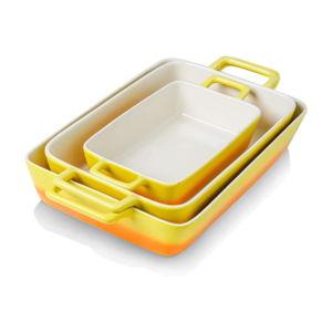 Bakeware Set, Ceramic Baking Dish (Yellow)