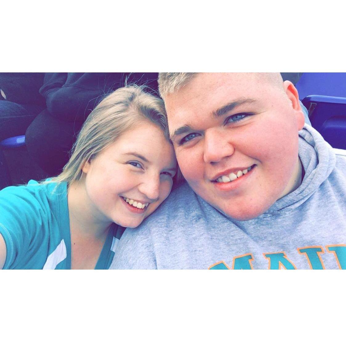 He flew all the way to Washington D.C. very early on in our relationship so we treated ourselves to the Miami Dolphins vs. Baltimore Ravens football game.