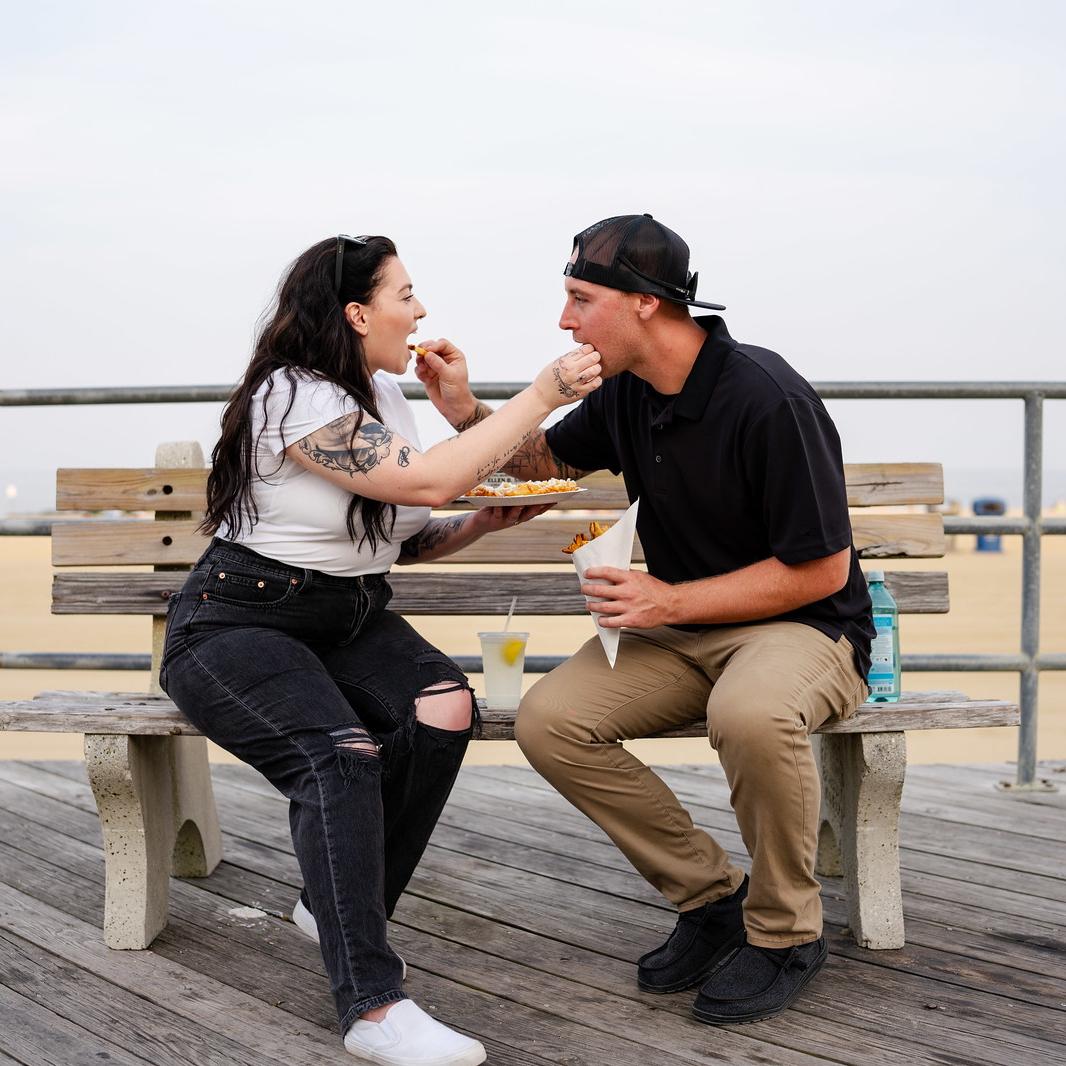 Engagement photos and funnel cake 💍