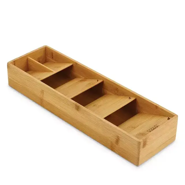DrawerStore™ Bamboo Compact Cutlery Organizer
