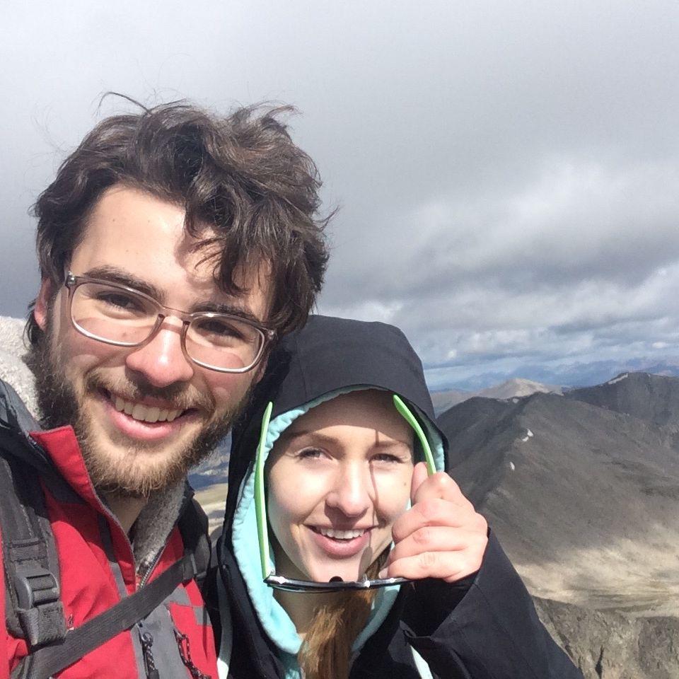 On the summit of our first 14er together
