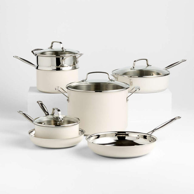 Cuisinart ® Chef's Classic™ Vanilla Creme 11-Piece Stainless Steel Cookware Set