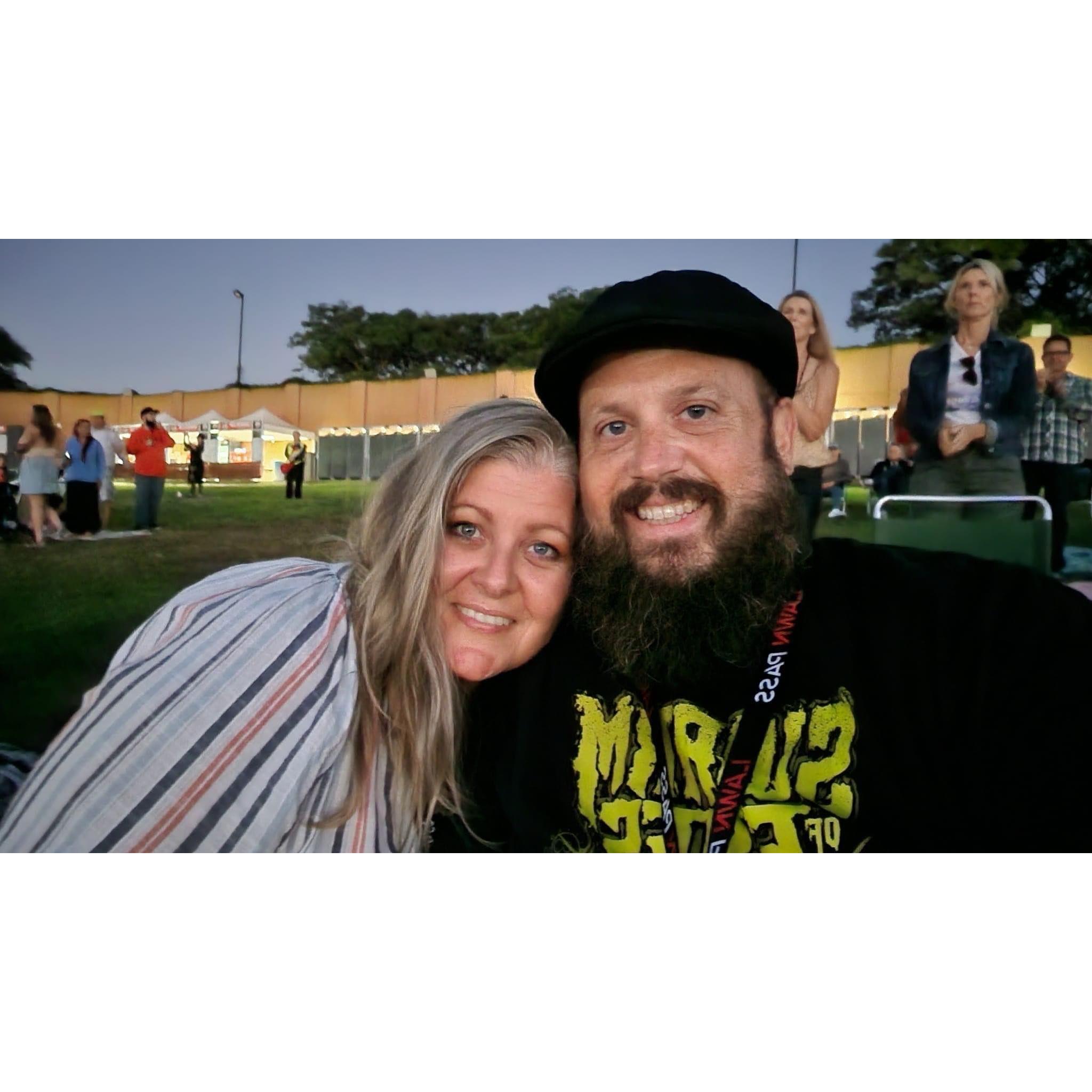 Concerts and music are a huge part of our lives together. RIP lawn pass.