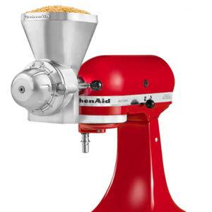 All Metal Grain Mill Attachment for KitchenAid Stand Mixers - Silver