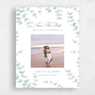 Green Wedding Save the Date - Opalite Photo