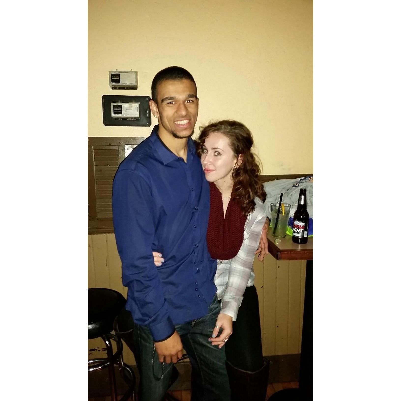 First photo as a couple, November 2014