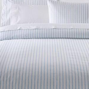 L.L.Bean Queen Sunwashed Percale Comforter Cover - Peak Blue