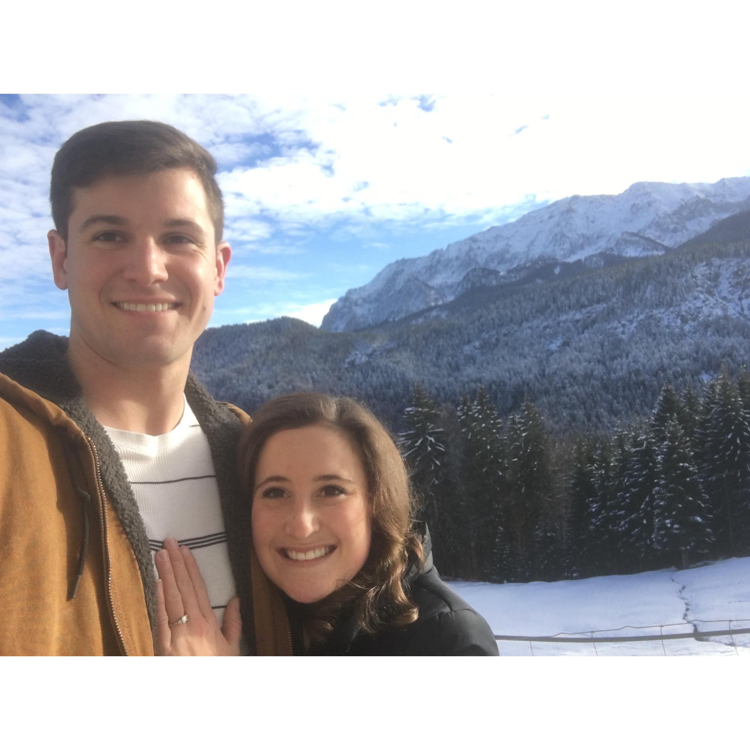 The proposal! Our own little winter wonderland.