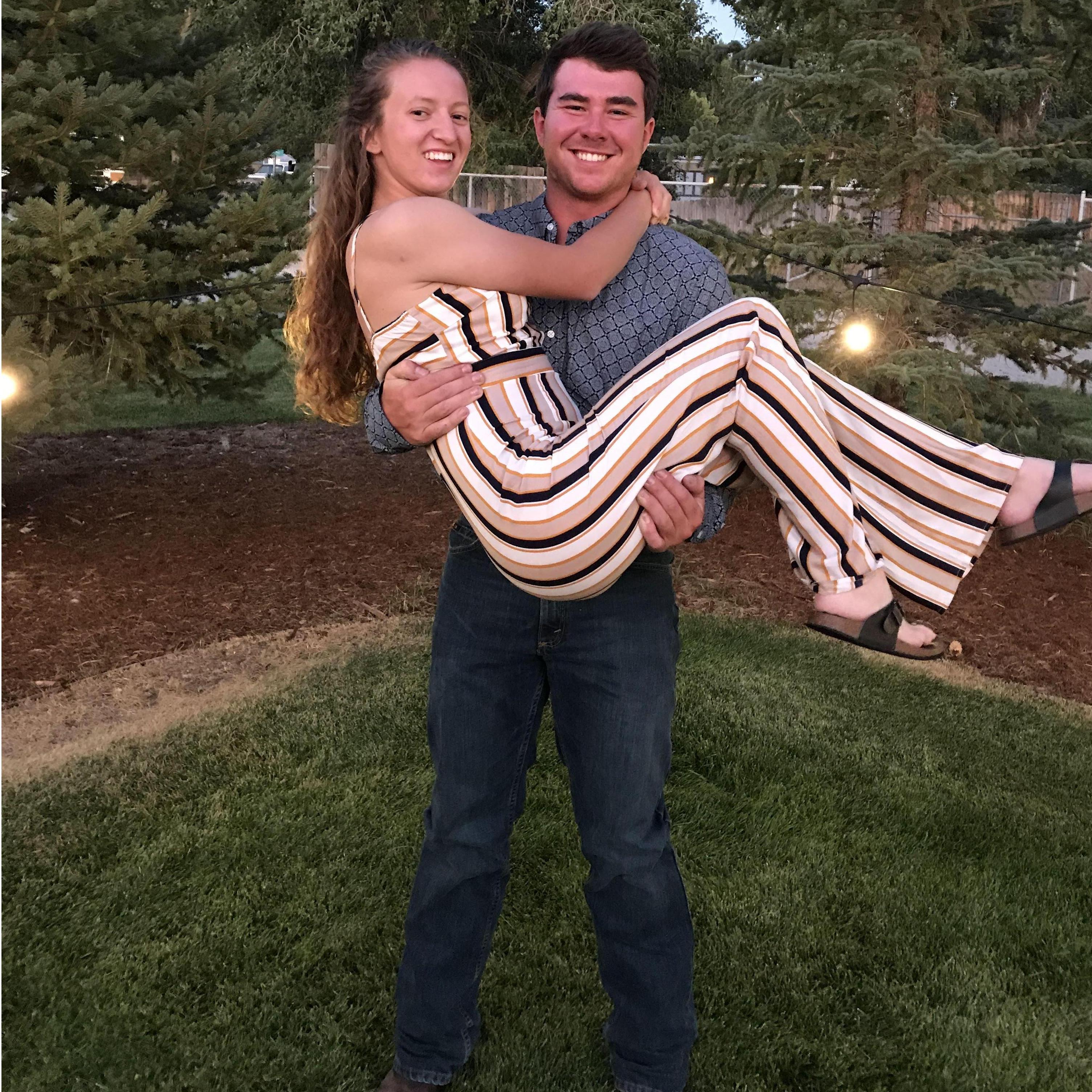 They attended several weddings last summer together, but this time they get to be the bride and groom!