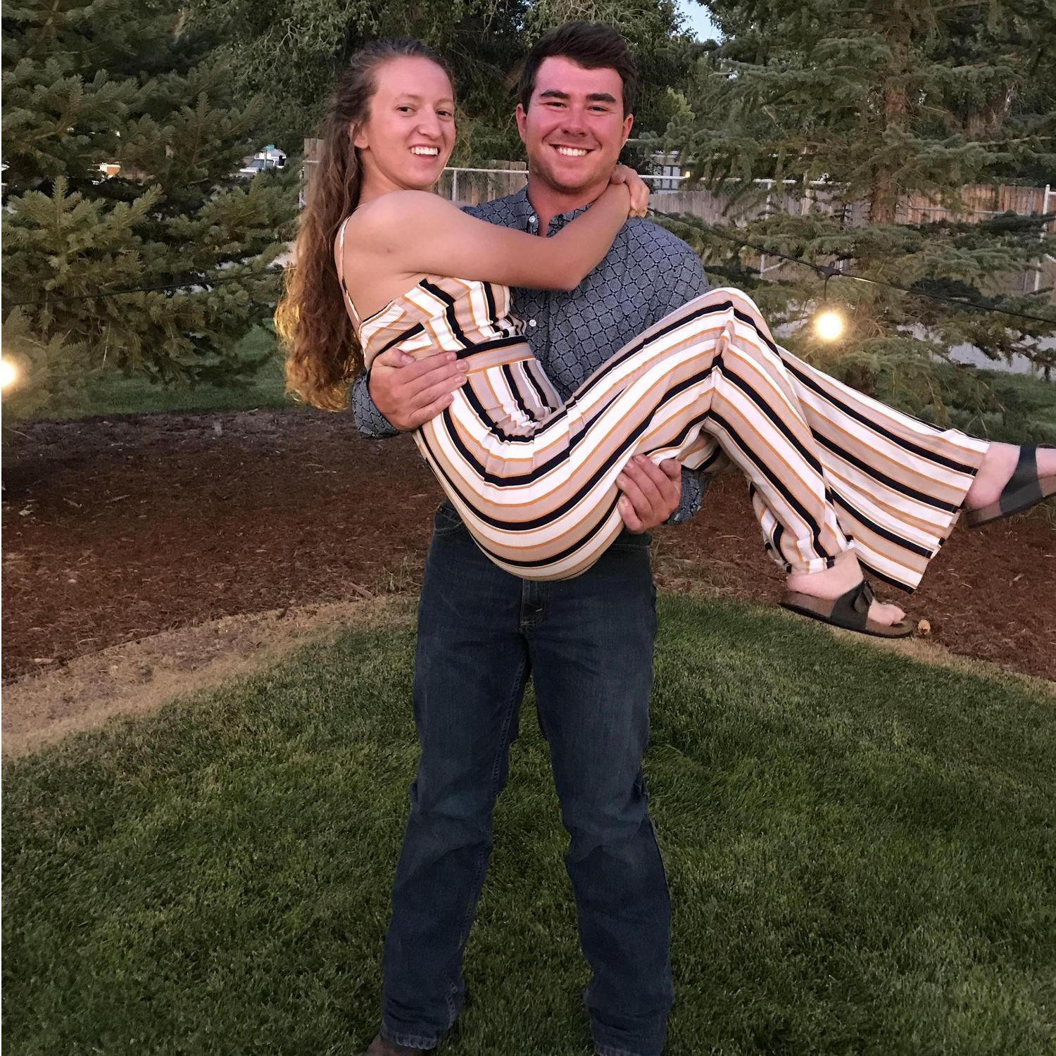 They attended several weddings last summer together, but this time they get to be the bride and groom!