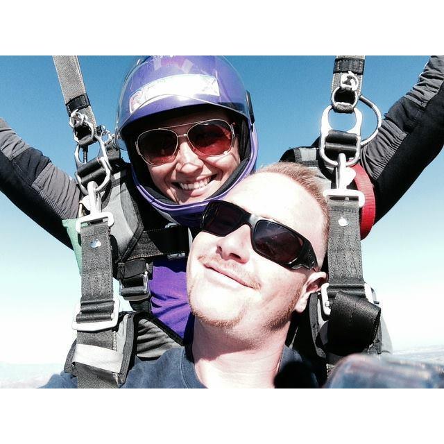 This is a picture of Angie's 1,000th tandem!  Of course Josh volunteered to come as passenger.