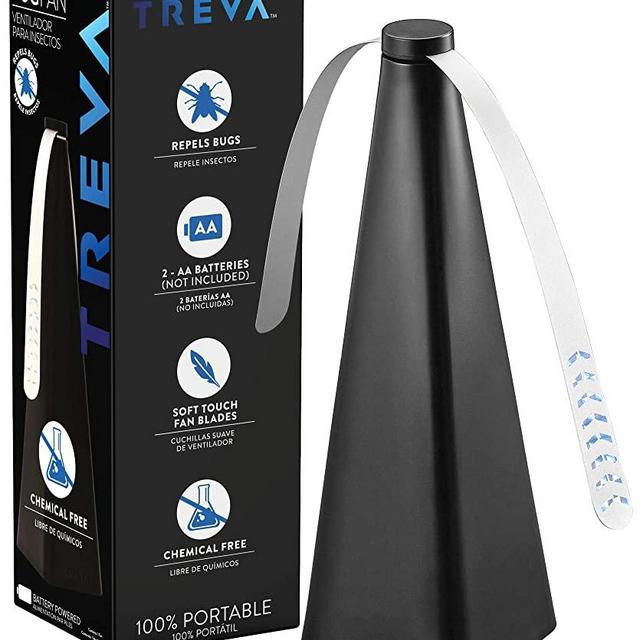 Treva FD15001 Bug Repellent Fan, 1 Pack, Black