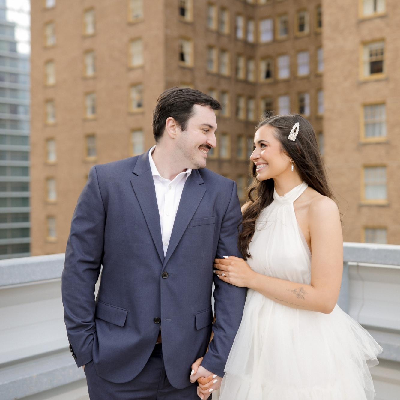 engagement photos in downtown
