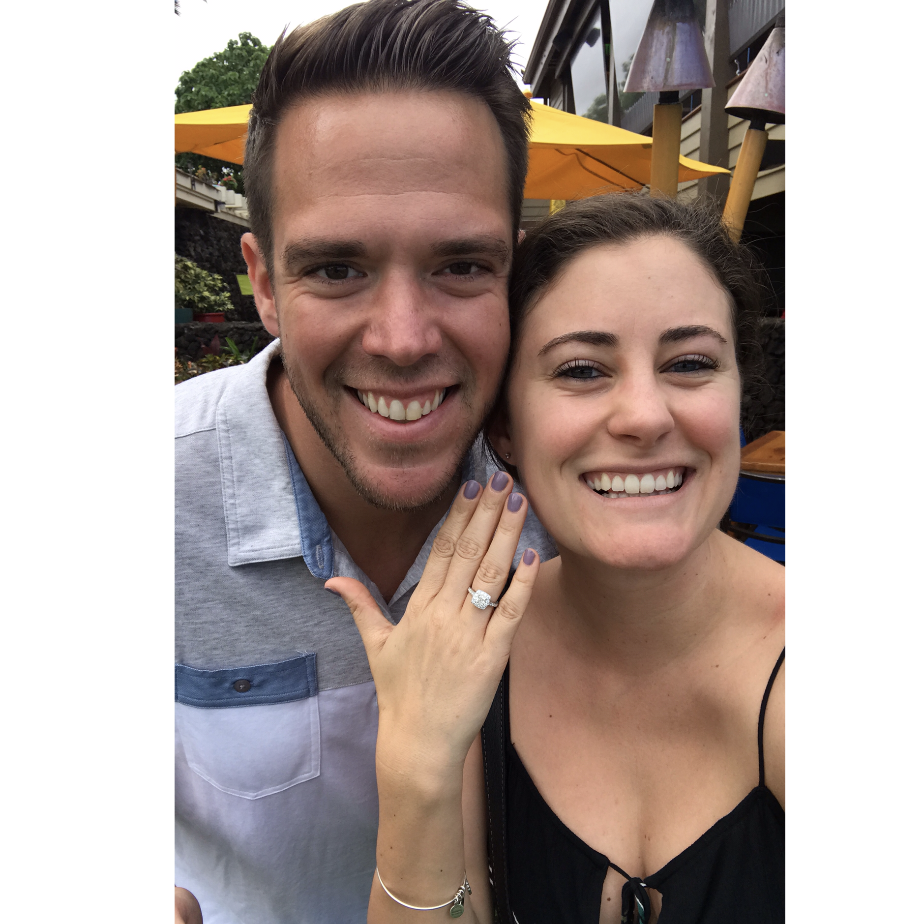 10 minutes after he popped the question!