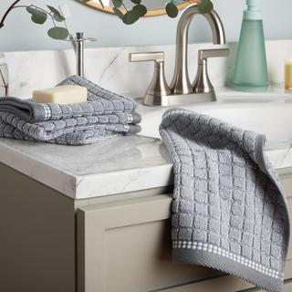 Everyday Textured Windowpane Washcloth, Set of 4