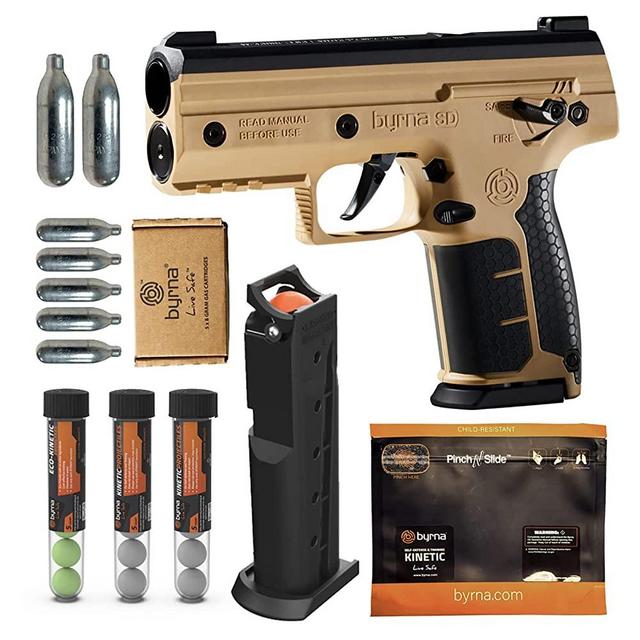 Byrna SD [Self Defense] Kinetic Launcher Ultimate Bundle - Non Lethal Kinetic Projectile Launcher, Home Defense, Personal Defense | Proudly Assembled in The USA