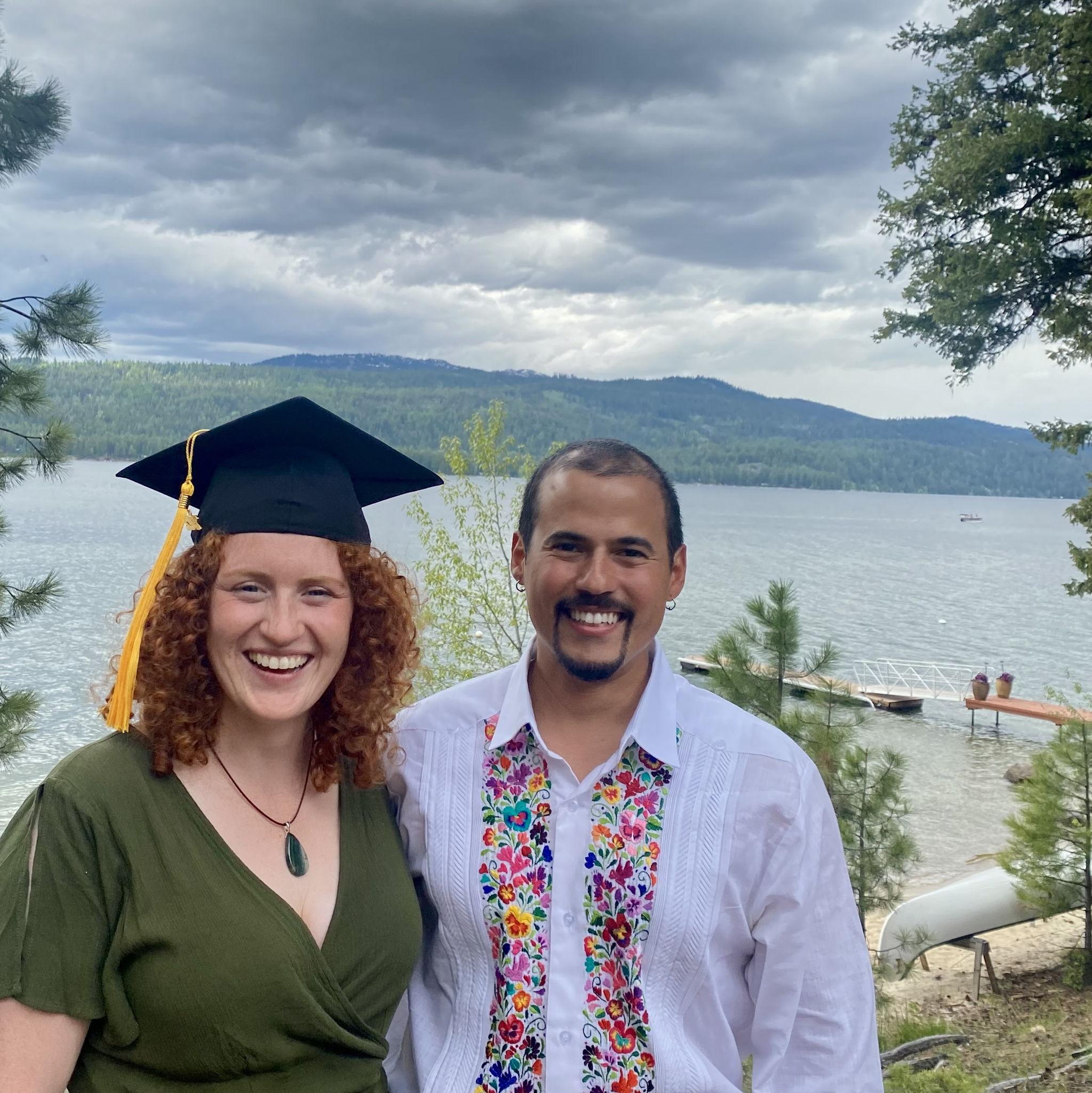 Katie completed her Masters Degree in Idaho, Javi was the biggest cheerleader!