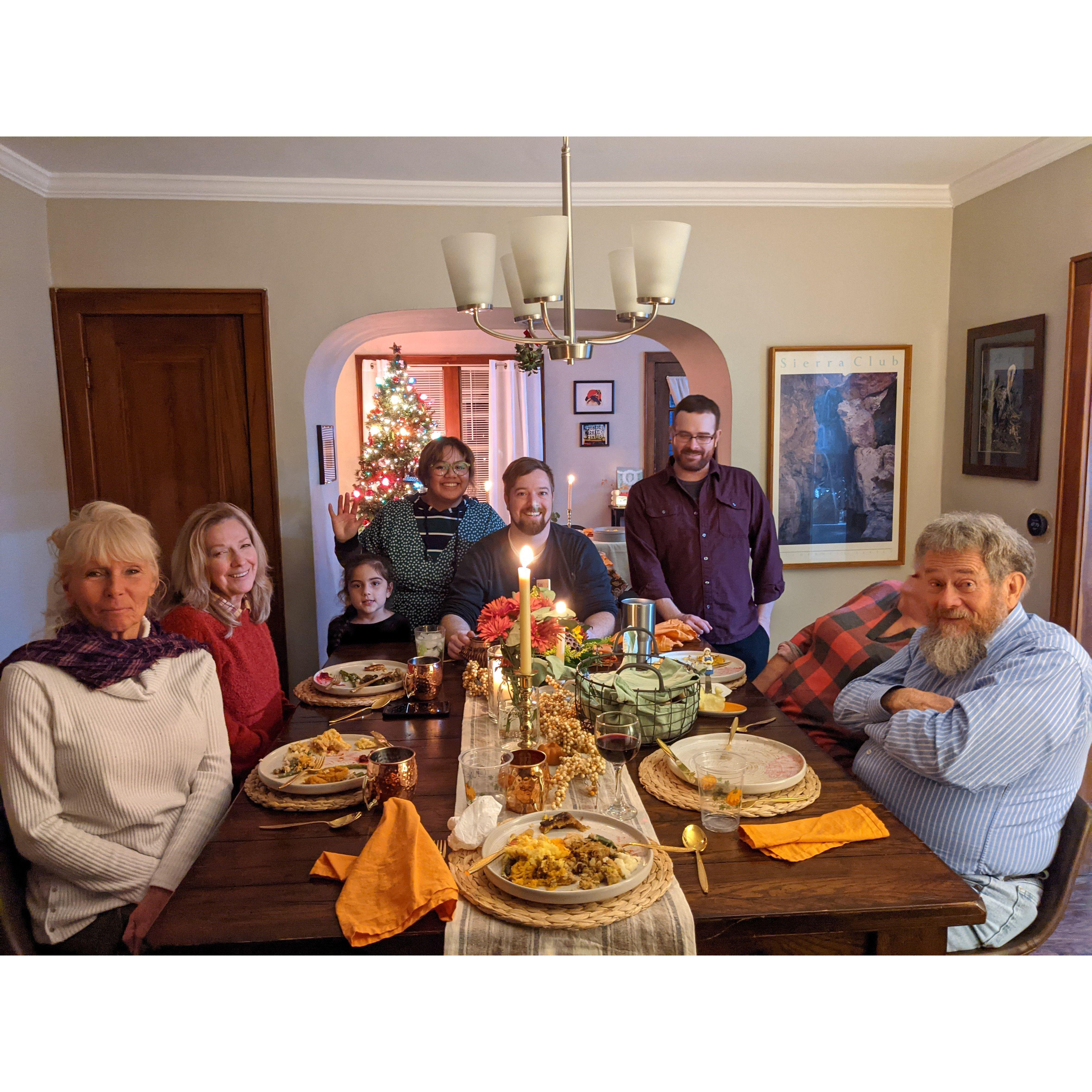 First Thanksgiving hosting in our house, November 2021 (Chloe took the pic!)