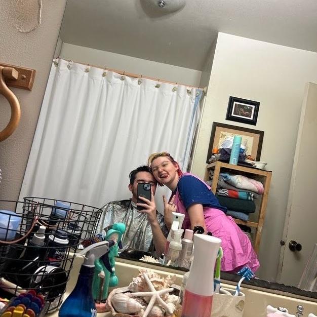 First haircut David got from Julia