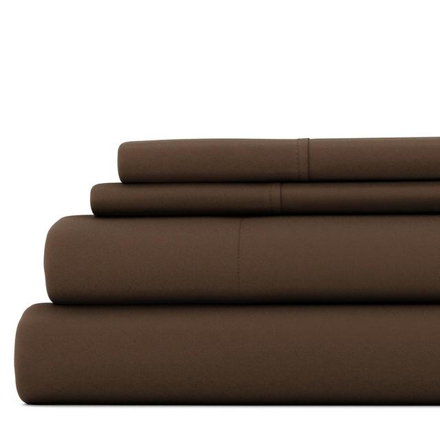 Becky Cameron, Easy Care, Solid Sheet Set, Queen, Chocolate Brown