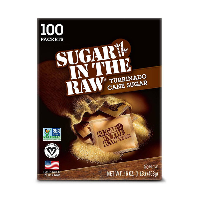 Sugar In The Raw Turbinado Cane Sugar Packets - 100ct/16oz