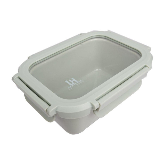 Lexi Home 33.5 oz. Brixton Oven Safe Porcelain Food Storage Container with Glass Lid in Sage Green