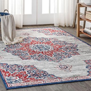 Modern Persian Moroccan Medallion Area Rug