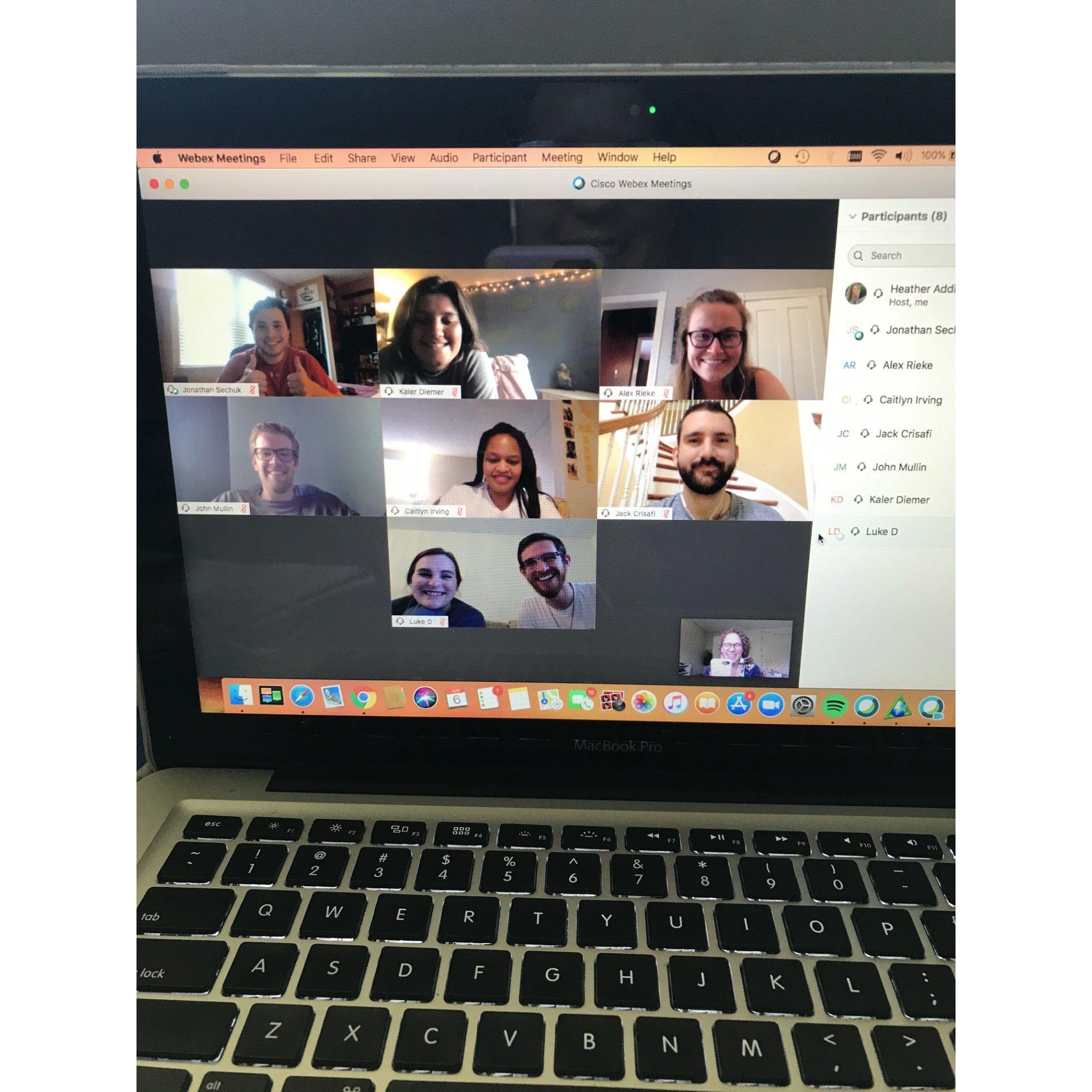 June 2020 | This was when we first met (via Zoom)! We were put in charge of leading a virtual small group together for younger missionaries over the summer.