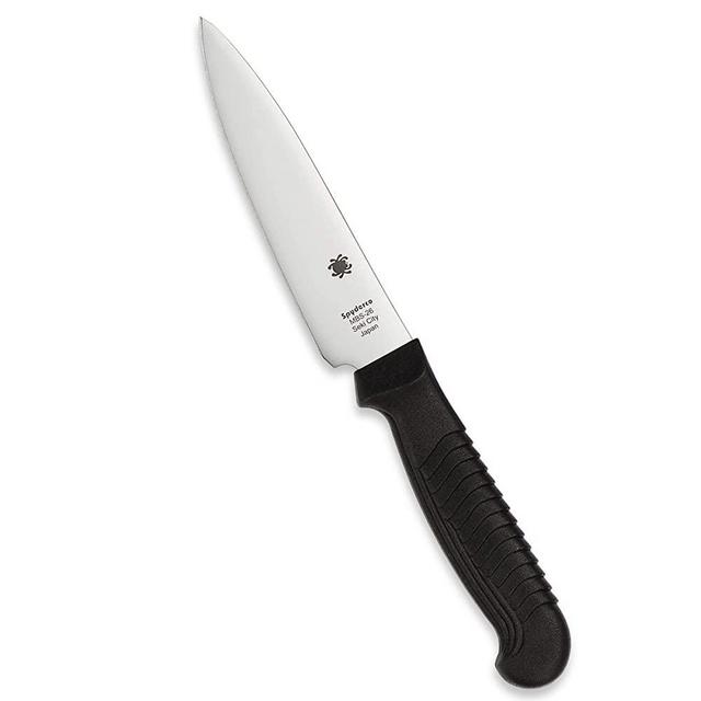 Spyderco Lightweight Kitchen Utility Knife with MBS-26 Stainless Steel Blade and Polypropylene Plastic Handle