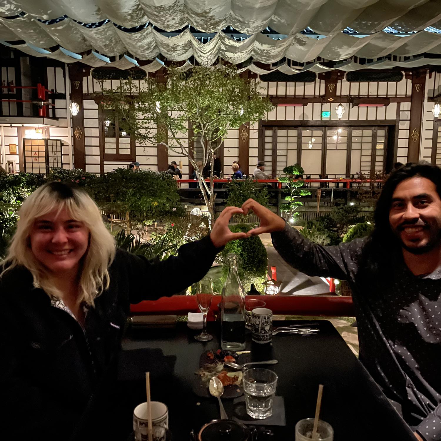 “You guys are a cute couple” Our sour puss waiter couldn’t help but smile after taking this photo.