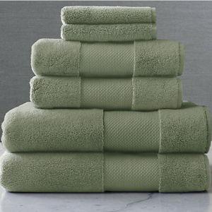 Frontgate Resort Collection Bath Towels Sin Piece Set in Green Clay
