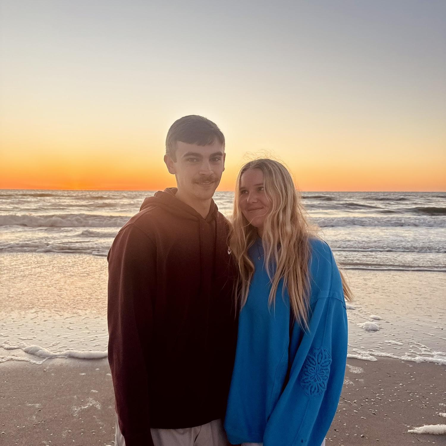 us in our fav place- indian rocks beach