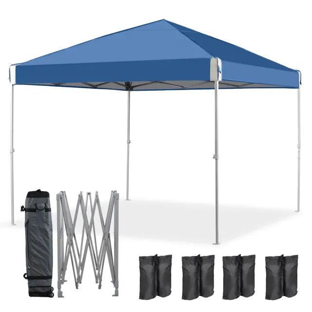 Aoodor 10' x 10' Pop-Up Canopy Tent - Instant Setup Shade for Camping, Parties & Outdoor Events, UV Protection & Waterproof