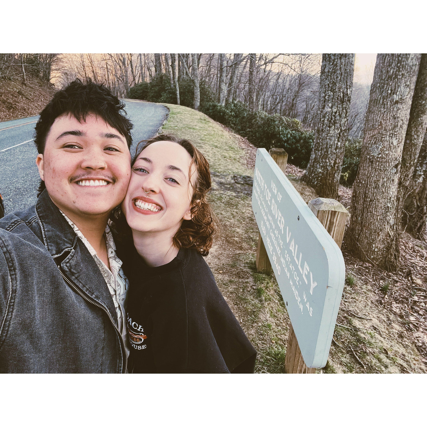 First lookout spot on the way to the proposal, last picture before we became FIANCES!