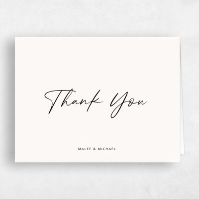 Beige Wedding Thank You - Keanu Landscape