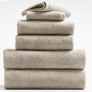 Organic Turkish Cotton Ivory Bath Towels, Set of 6 + Reviews | Crate & Barrel