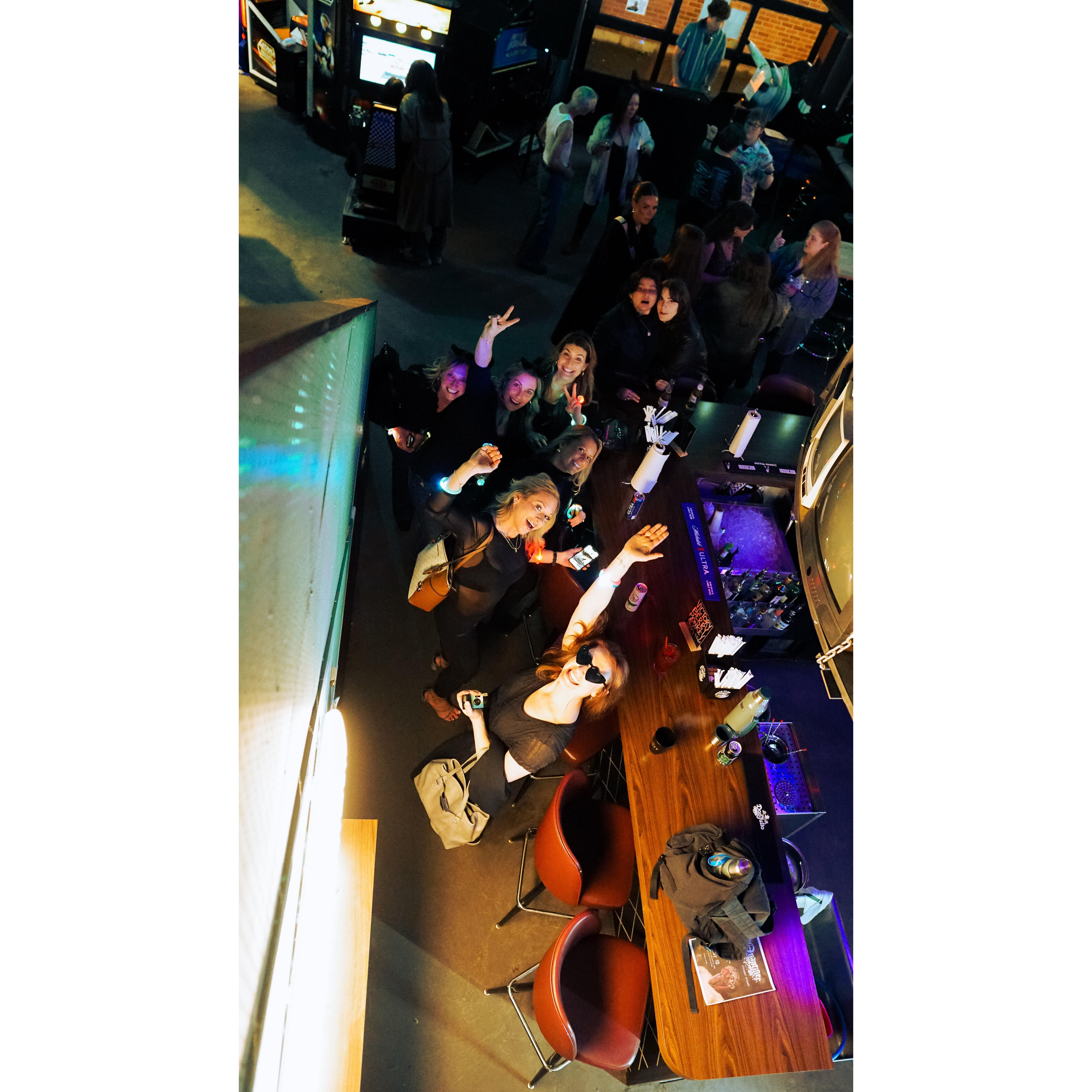 Engagement party at the Crowbar Arcade