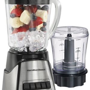 Hamilton Beach (58149) Blender with Glass Jar For Shakes & Smoothies, Multi function, Electric, Includes Chopper Attachment