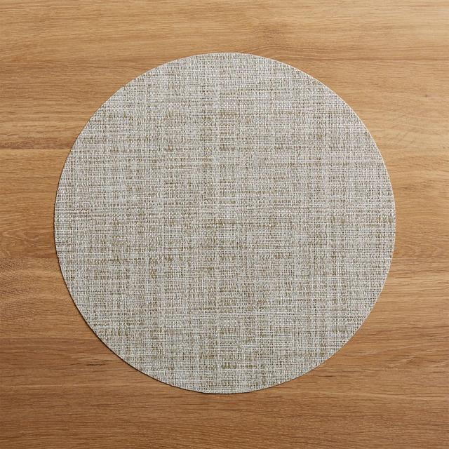 Chilewich Round Crepe Neutral Vinyl Placemat