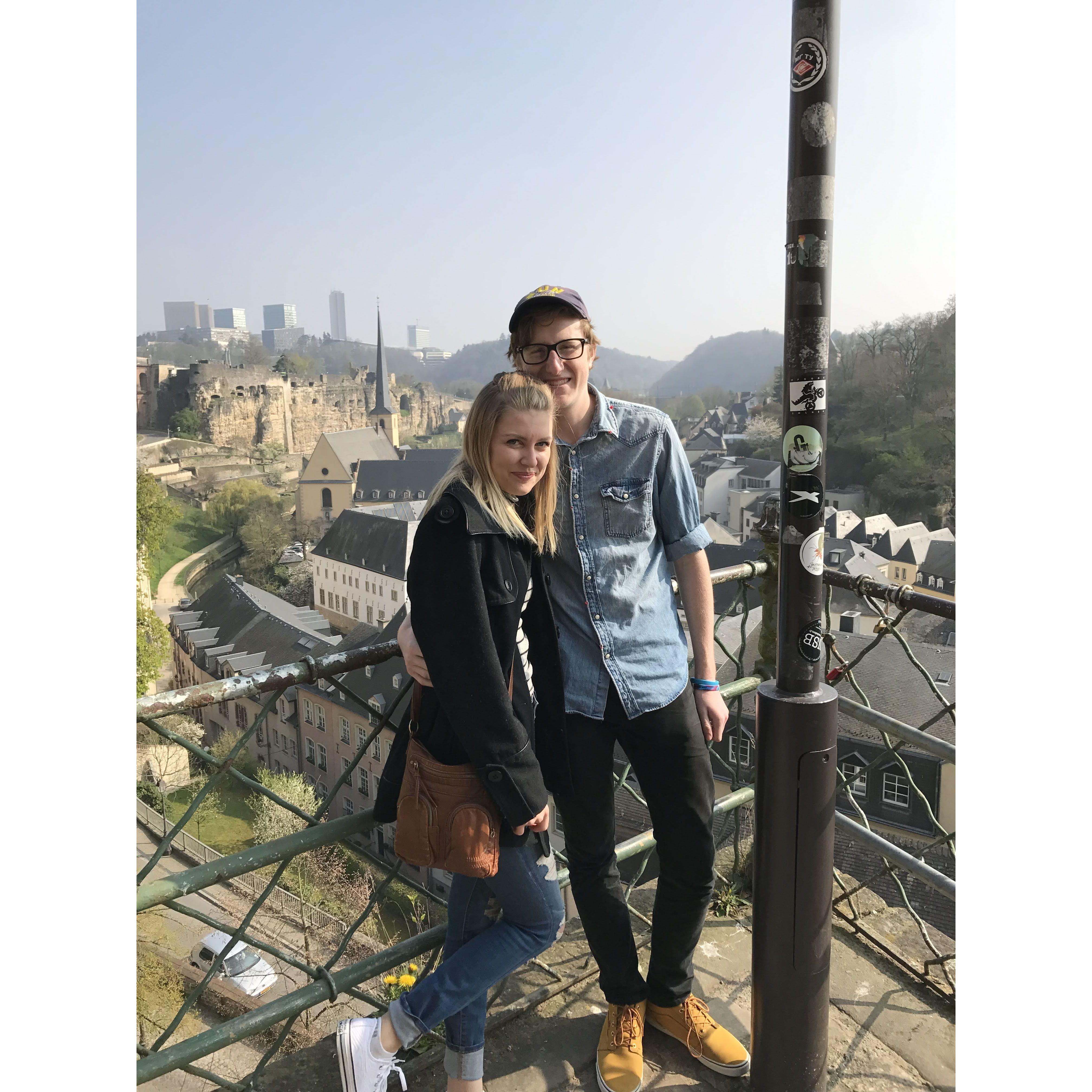 A picture of us in beautiful Luxembourg (a day after we started dating!)