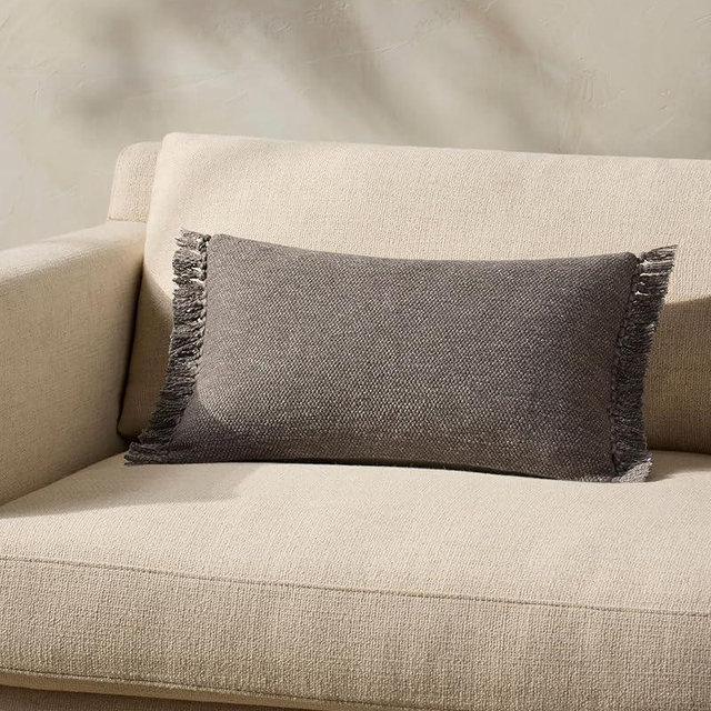 Loloi Magnolia Home by Joanna Gaines Jett Collection PMH0063 Grey 13'' x 21'' Cover w/Poly Pillow
