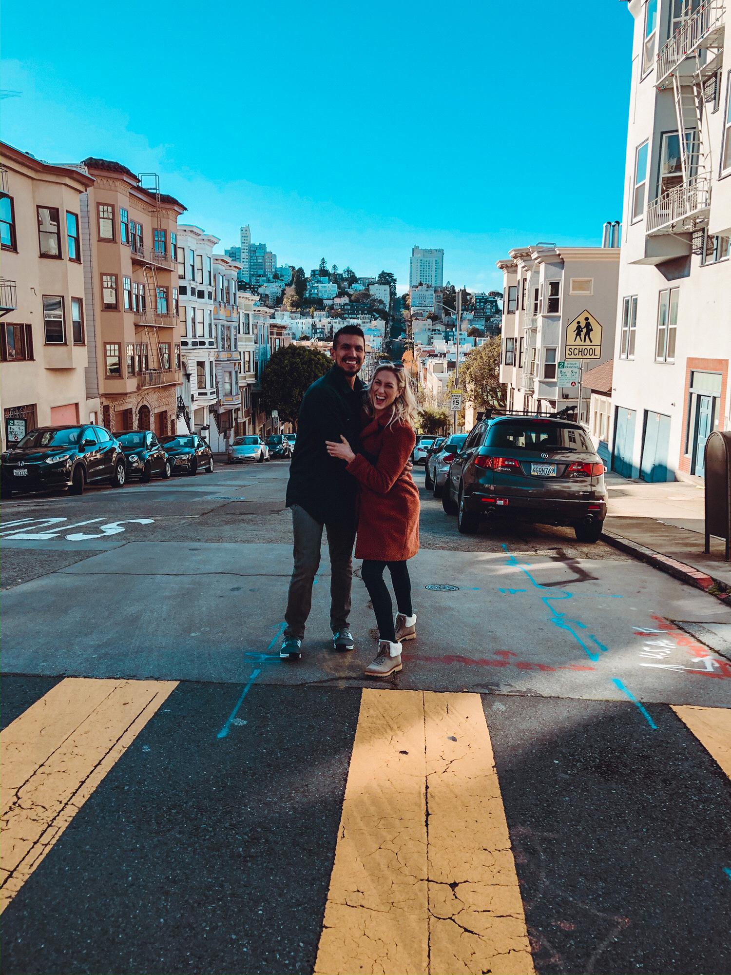 Walking around San Francisco during our trip over Christmas Break in 2019.