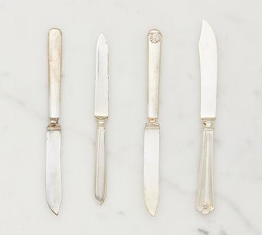 Vintage Found Hotel Silver Cheese Knives - Set of 4