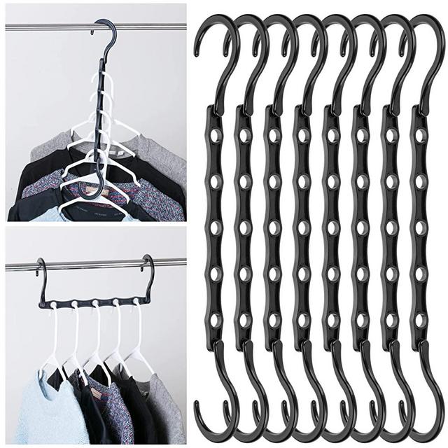 Mr. Pen- Space Saving Hangers for Clothes, 8 Pack, White Space Saver Hangers,  Shirt Hangers Space Saving, Clothes Hanger Organizer, Hanger Space Saver,  Multi Hanger, Magic Hangers 