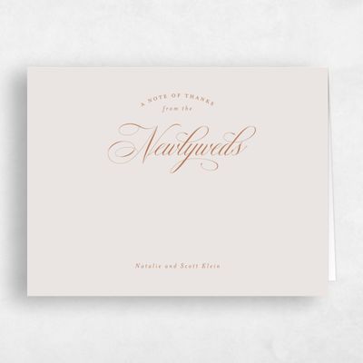Light Greige, Beige Wedding Thank You - Marvis Landscape